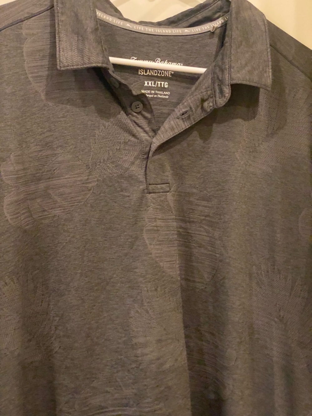 Tommy Bahama Gray Textured IslandZone Polo